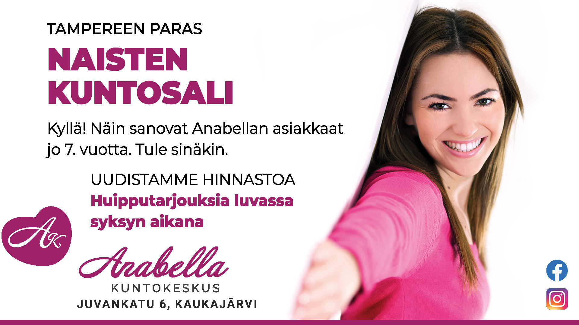 nettisivut MOBIILI Tampereen paras naisten kuntosali
