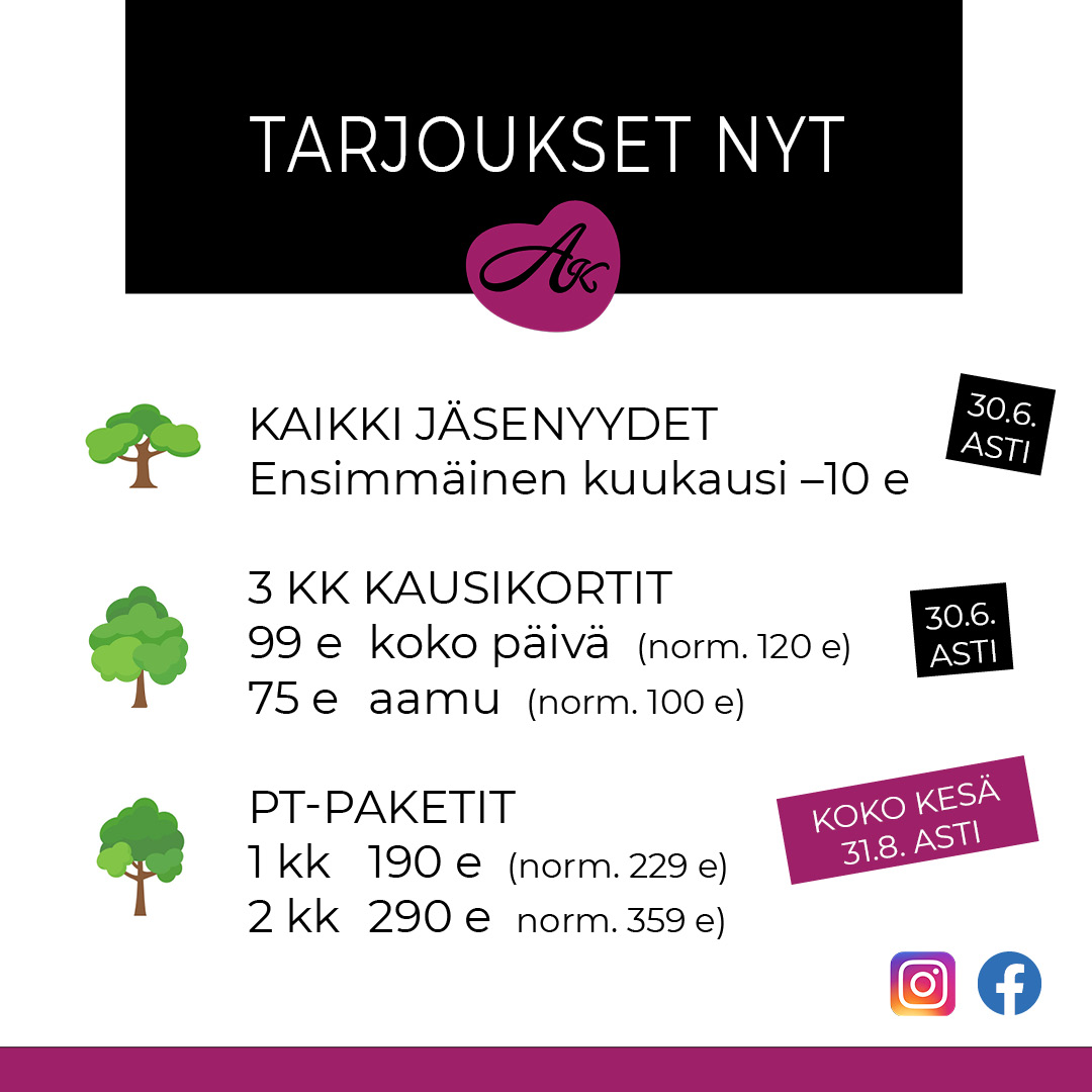 Hyödynnä avajaistarjoukset, sanotaan kuvassa